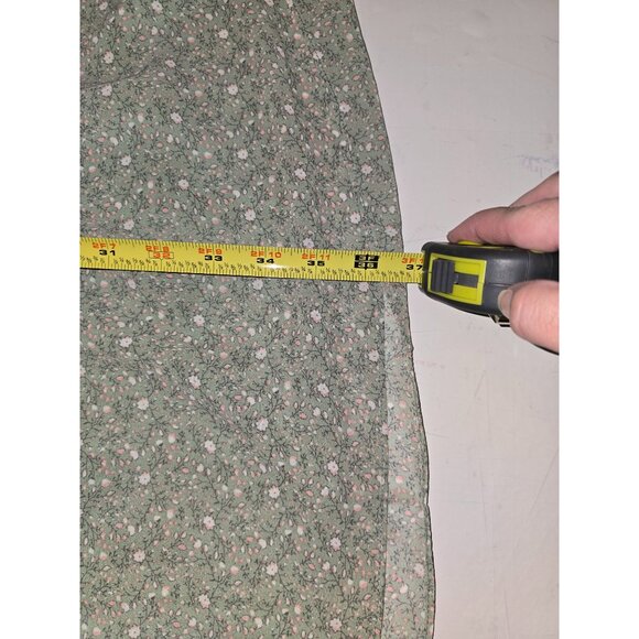 Lush | Women's Floral Chiffon Ruffle with Tie Maxi Skirt - Size L Cottagecore - Picture 4 of 4